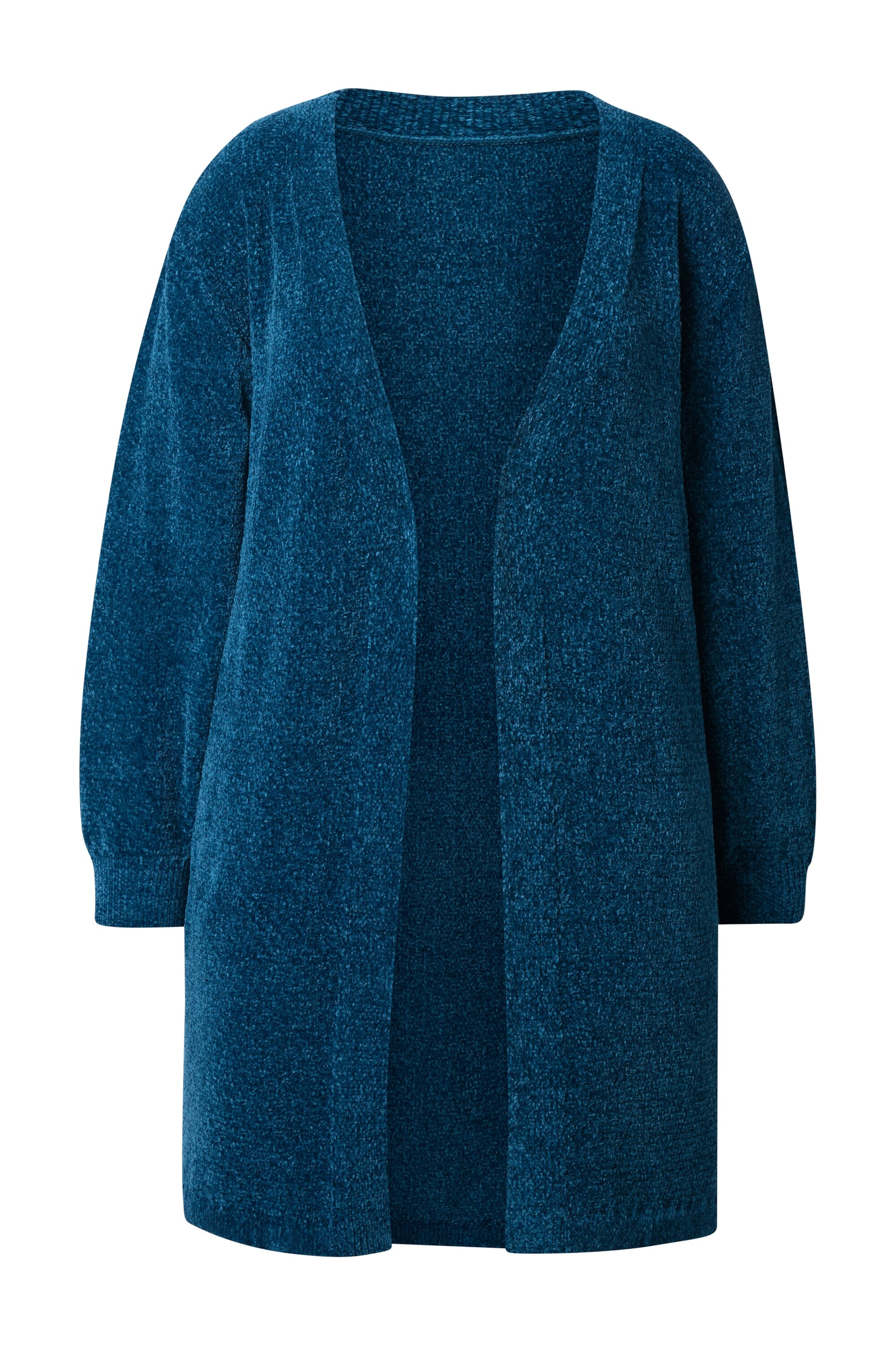 Ulla Popken Gebreid vest in Blauw: voorkant