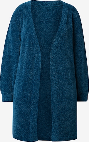 Cardigan Ulla Popken en bleu : devant