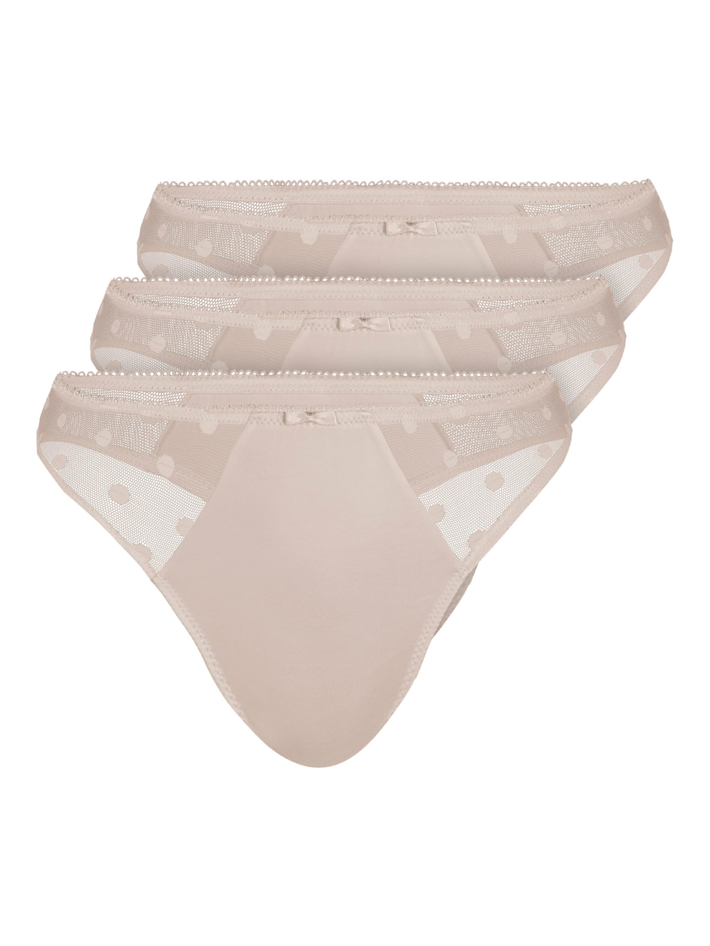 sassa Thong in Beige: front