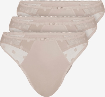 sassa Thong in Beige: front