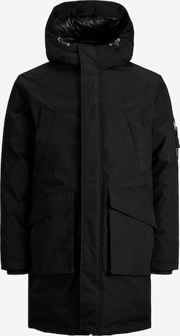 JACK & JONES Winterparka 'Terrazzo' in Zwart: voorkant