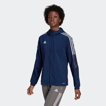 Veste de sport 'Tiro 21' ADIDAS SPORTSWEAR en bleu : devant