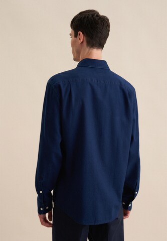 SEIDENSTICKER Comfort Fit Hemd ' Schwarze Rose ' in Blau