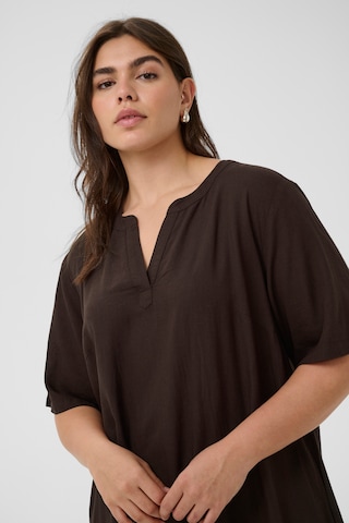 KAFFE CURVE Kleid 'KCmille' in Braun