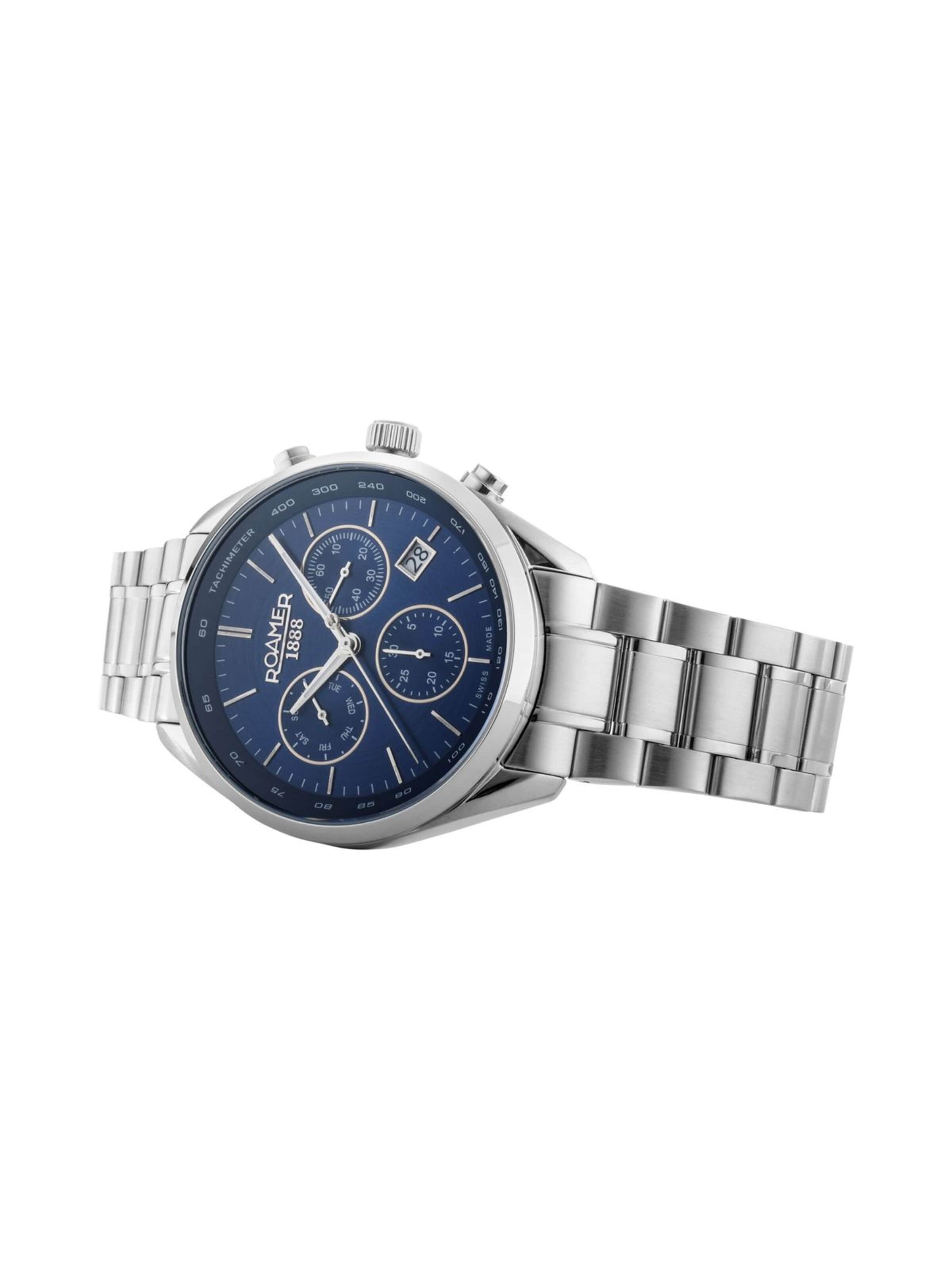 Roamer Analoog horloge 'Roamer - Chronograph Pro Chrono - Quartz watch movement - Watch case width: 42 mm' in Blauw