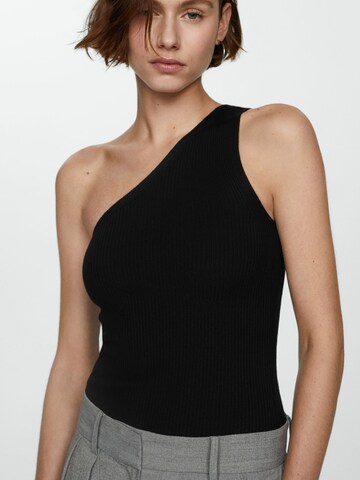 MANGO Knitted Top 'ASIM' in Black