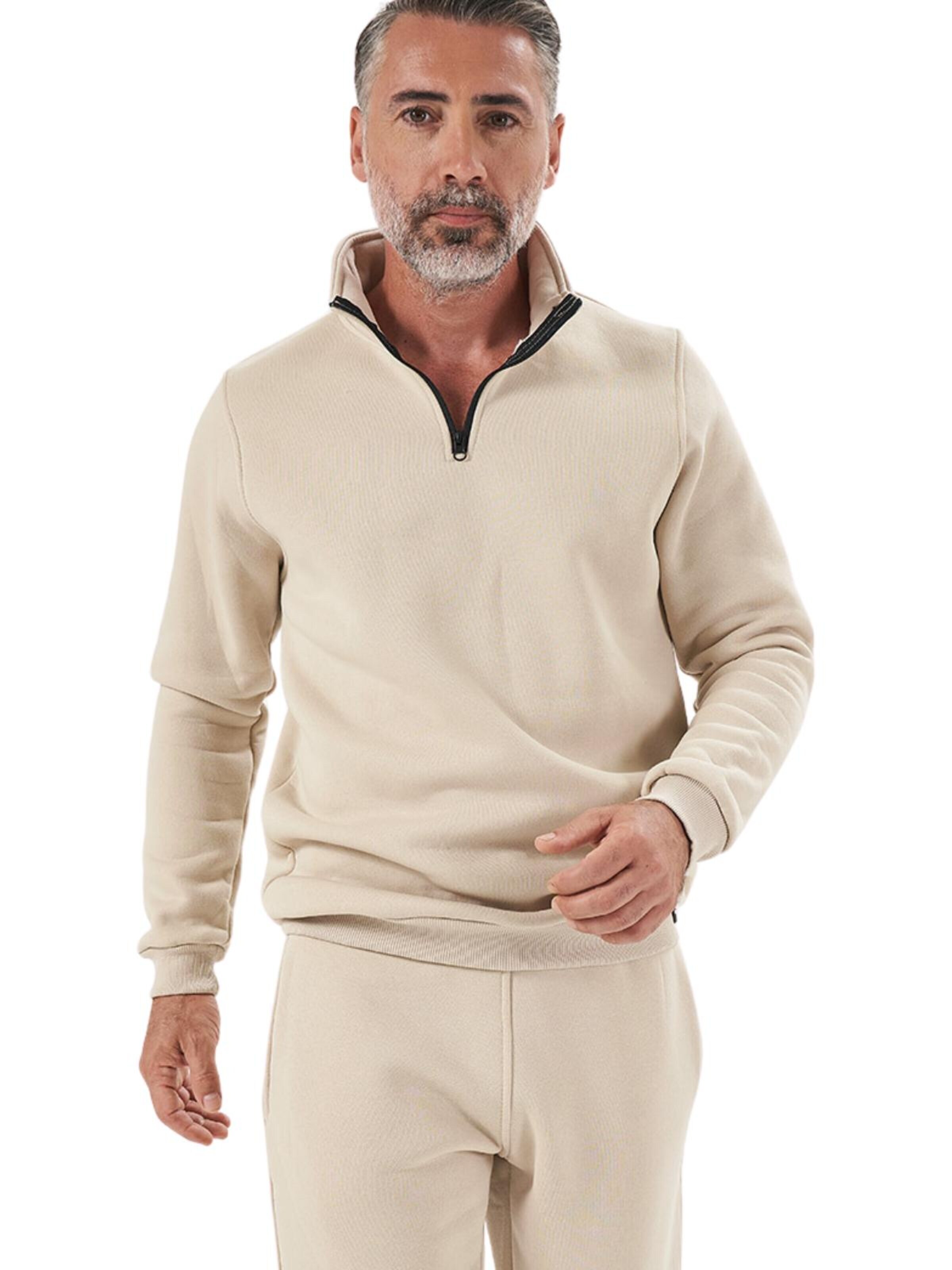 LOUIS LECLER Sweatshirt 'Remy' in Beige