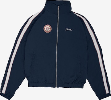 Veste mi-saison Prohibited en bleu : devant