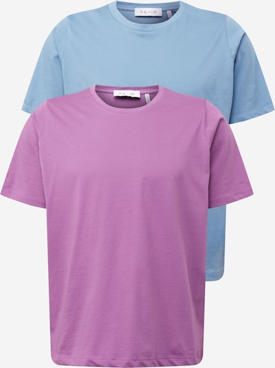 Tricou NU-IN Plus pe albastru deschis / lila, Vizualizare produs