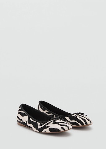 MANGO KIDS Ballet Flats 'Zebra' in Black