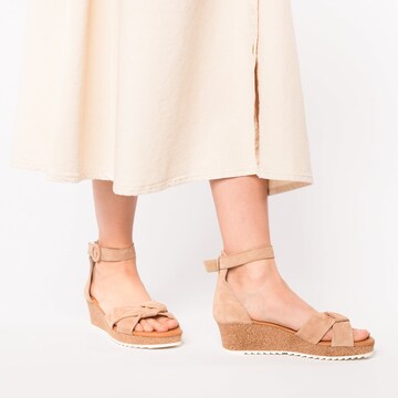 Paul Green Strap Sandals in Beige