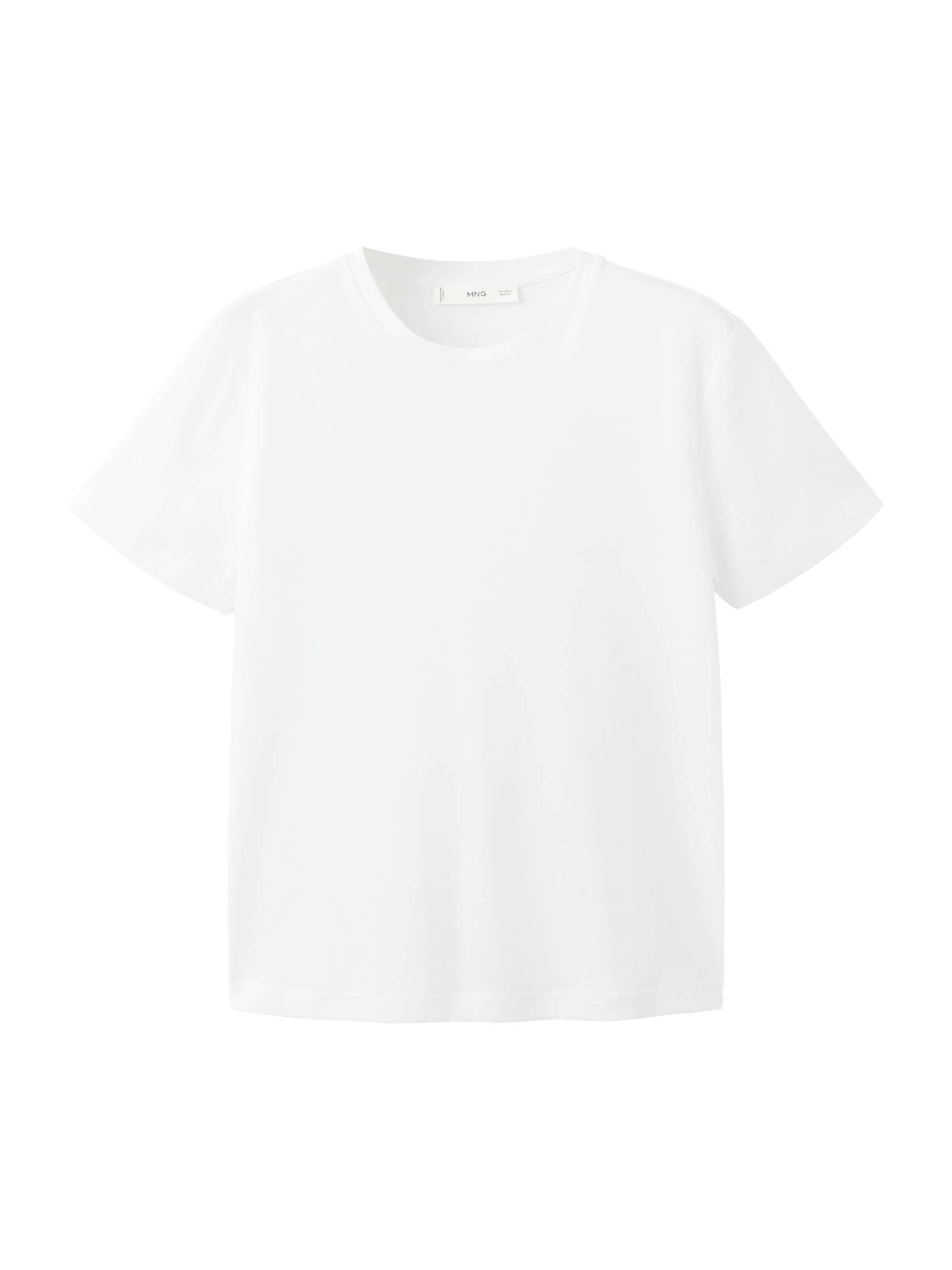 MANGO Majica 'CHALS' | bela barva: sprednja stran
