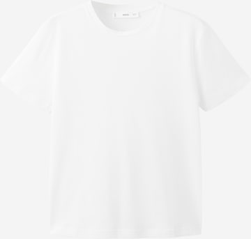 MANGO Majica 'CHALS' | bela barva: sprednja stran