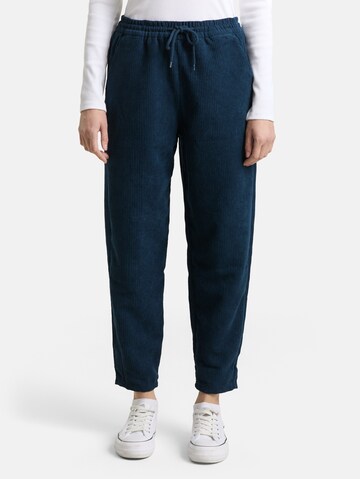 TOM TAILOR DENIM Tapered Trousers in Blue: front