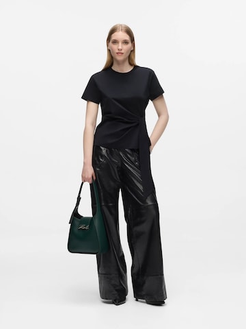 Karl Lagerfeld - Bolso de hombro en verde: frente