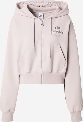 Nike Sportswear Sweatjacke 'PHNX FLC' in Lila: Vorderseite
