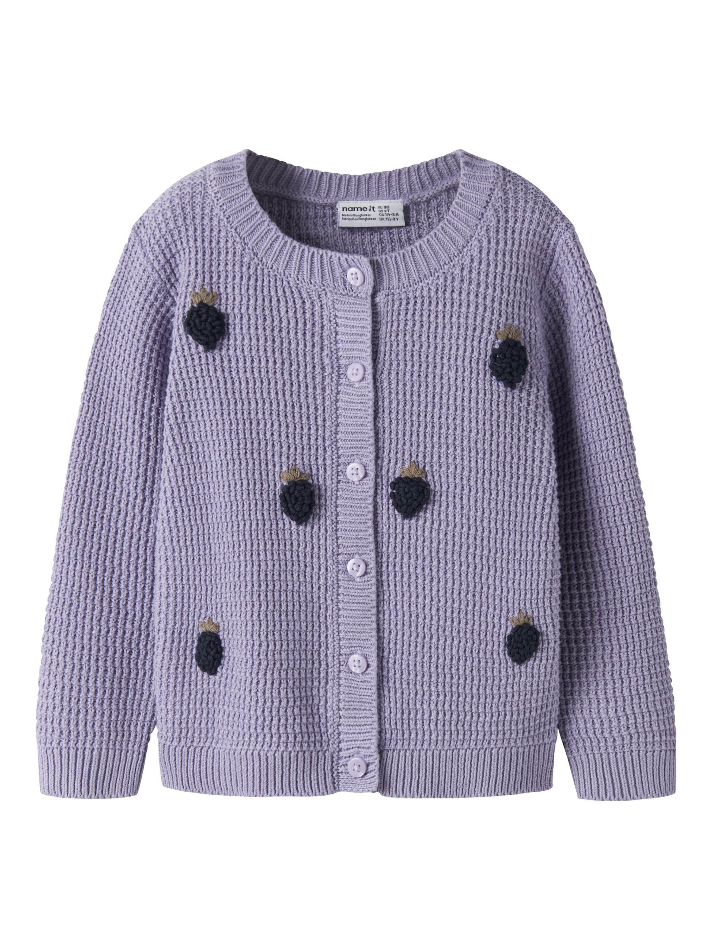 NAME IT Knit cardigan 'NMFOsie' in Purple: front