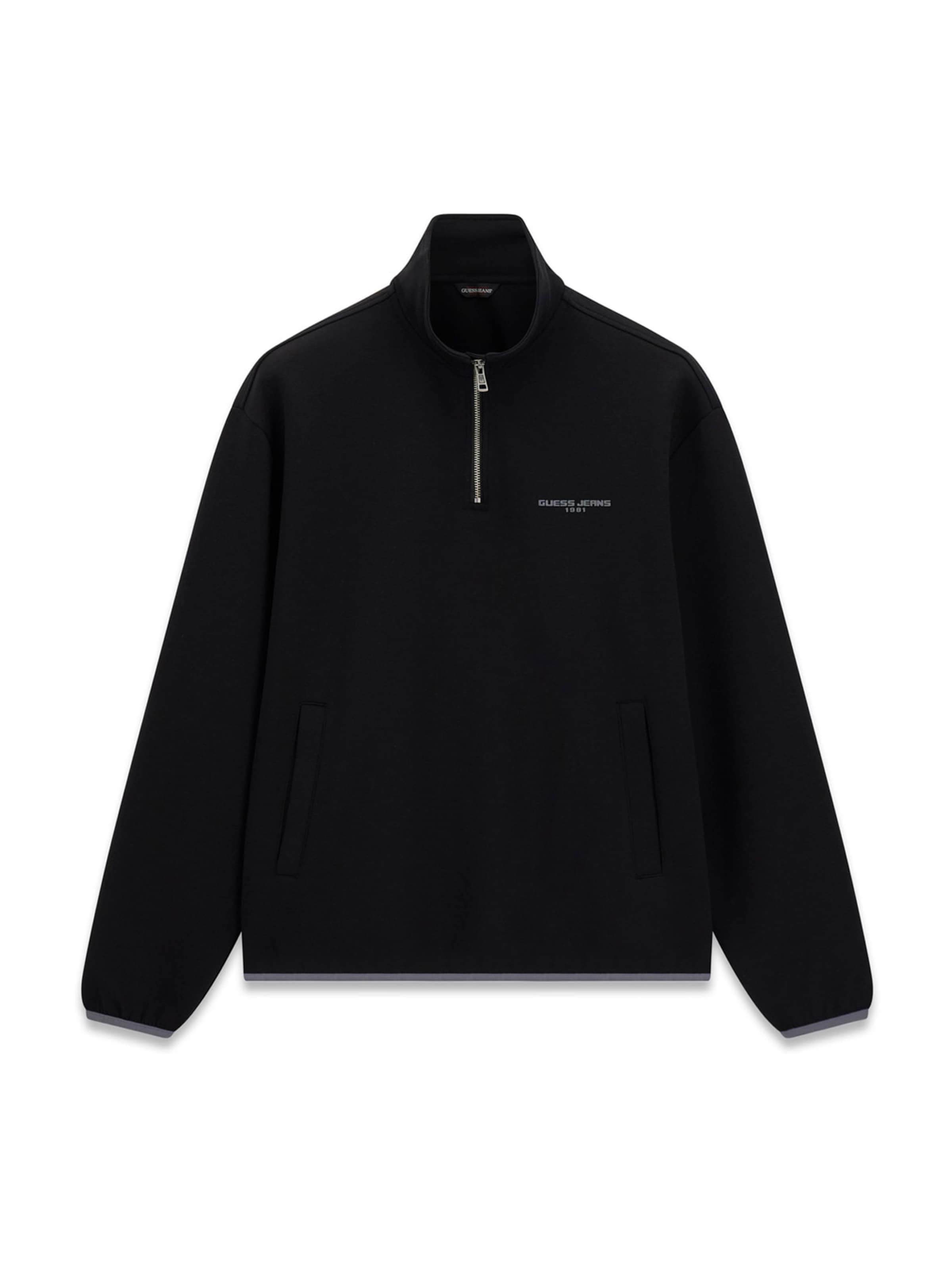 GUESS JEANS Sweatshirt in Schwarz: Vorderseite