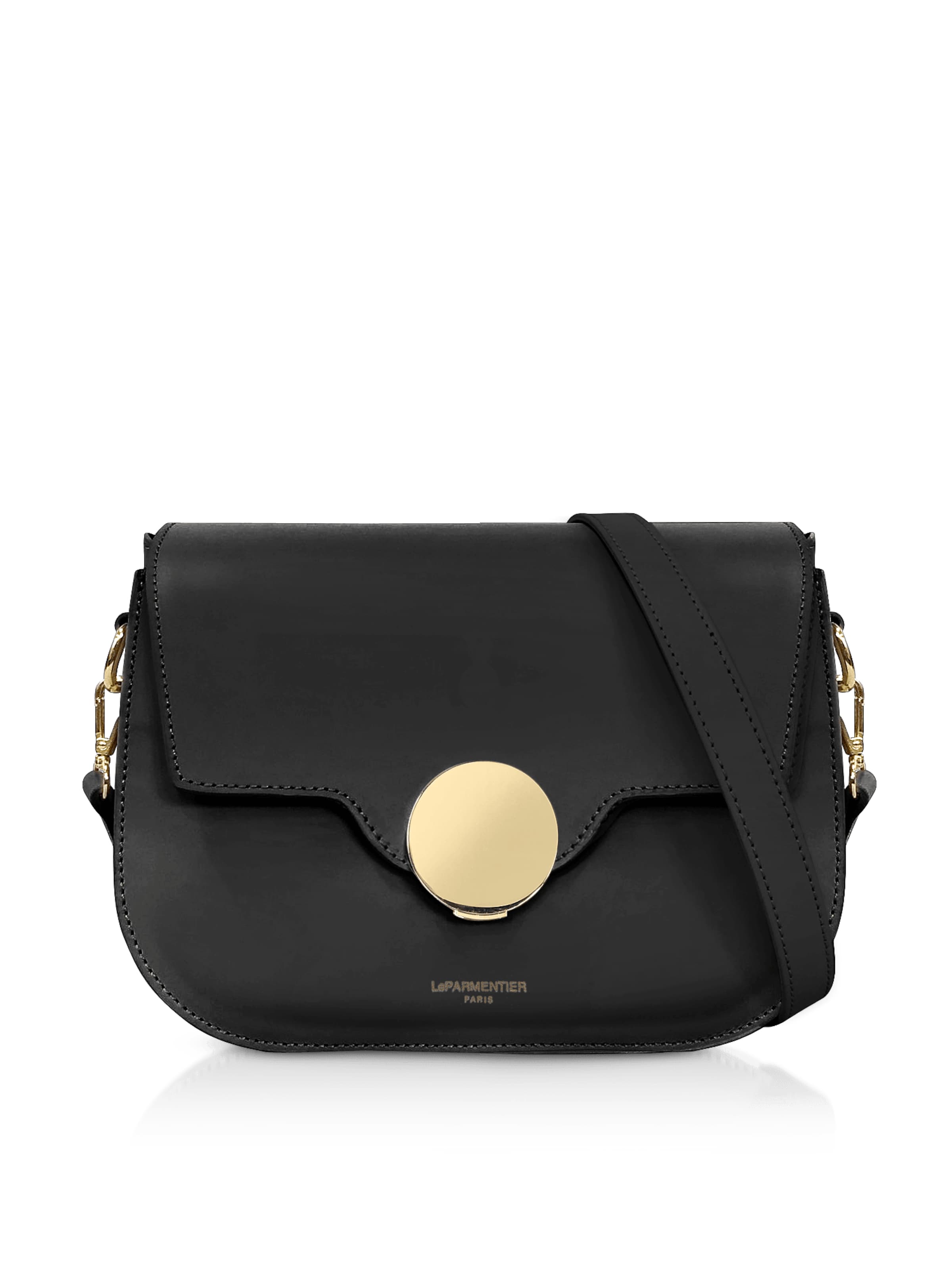 Borsa a spalla 'San Pedro' di LeParmentier in nero: frontale