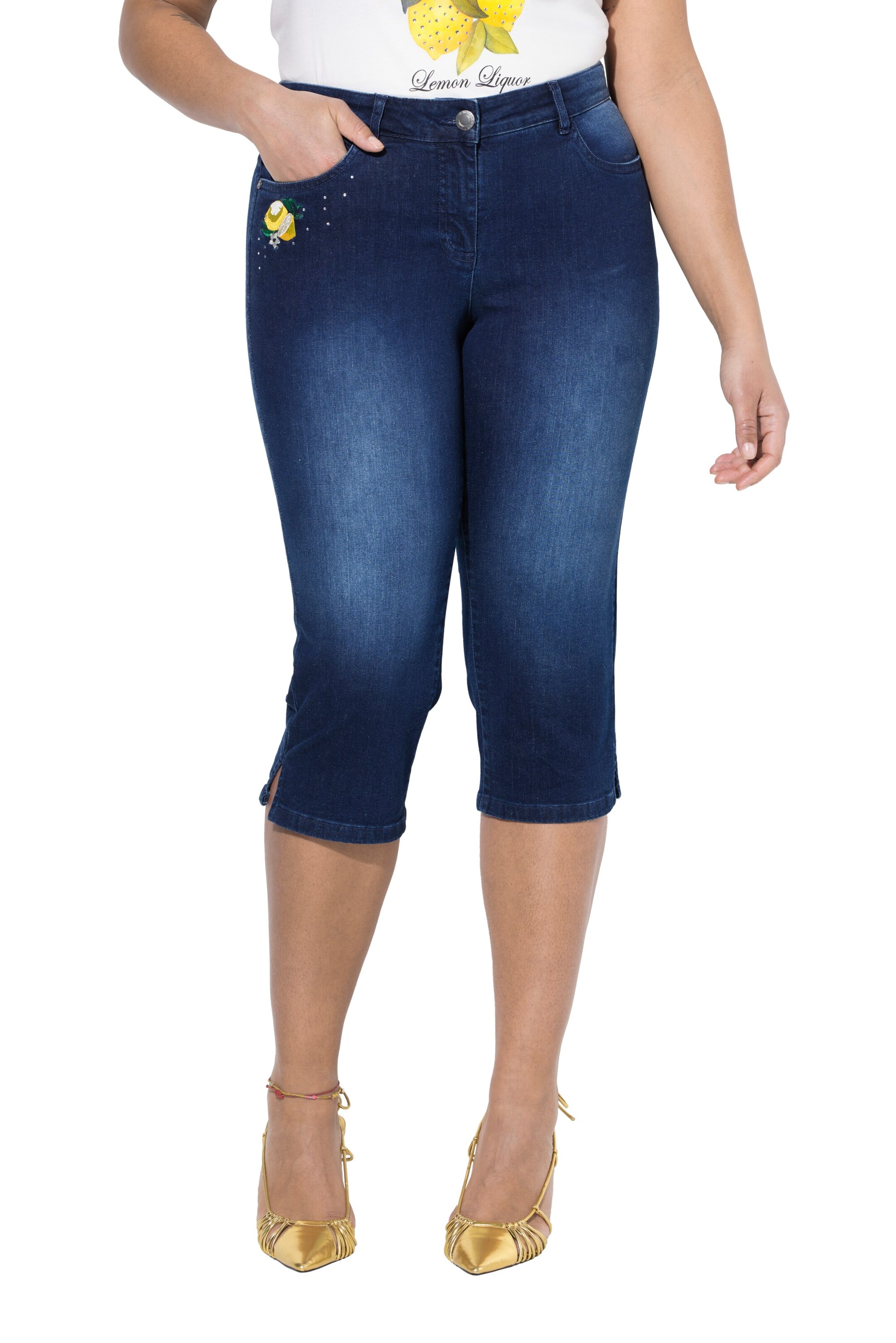 Coupe slim Jean MIAMODA en bleu : devant