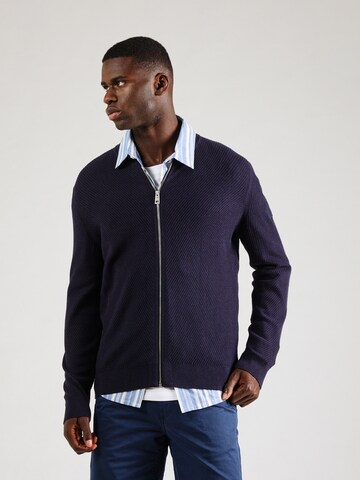 TOM TAILOR Gebreid vest in Blauw: voorkant