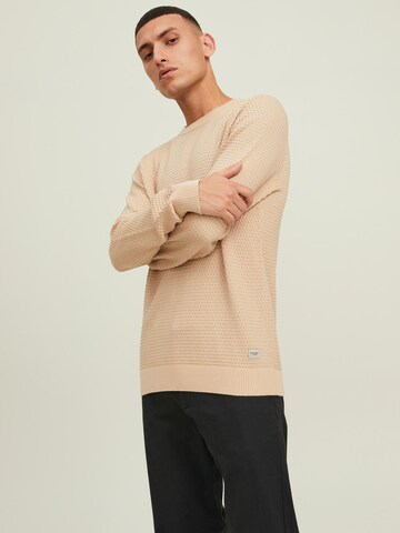 JACK & JONES Sweter 'ATLAS' w kolorze beżowy