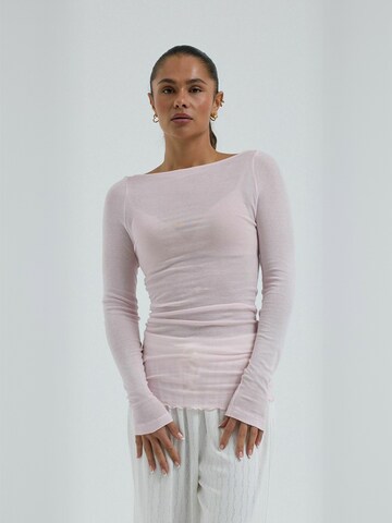 T-shirt Seamless Basic en rose : devant