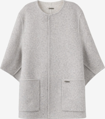 GOBI Cashmere Neulepaita 'Patch Pocket Cashmere Poncho Jacket' värissä harmaa: etupuoli