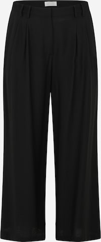 juoda Guido Maria Kretschmer Curvy Plačios klešnės Klostuotos kelnės 'Finja': priekis