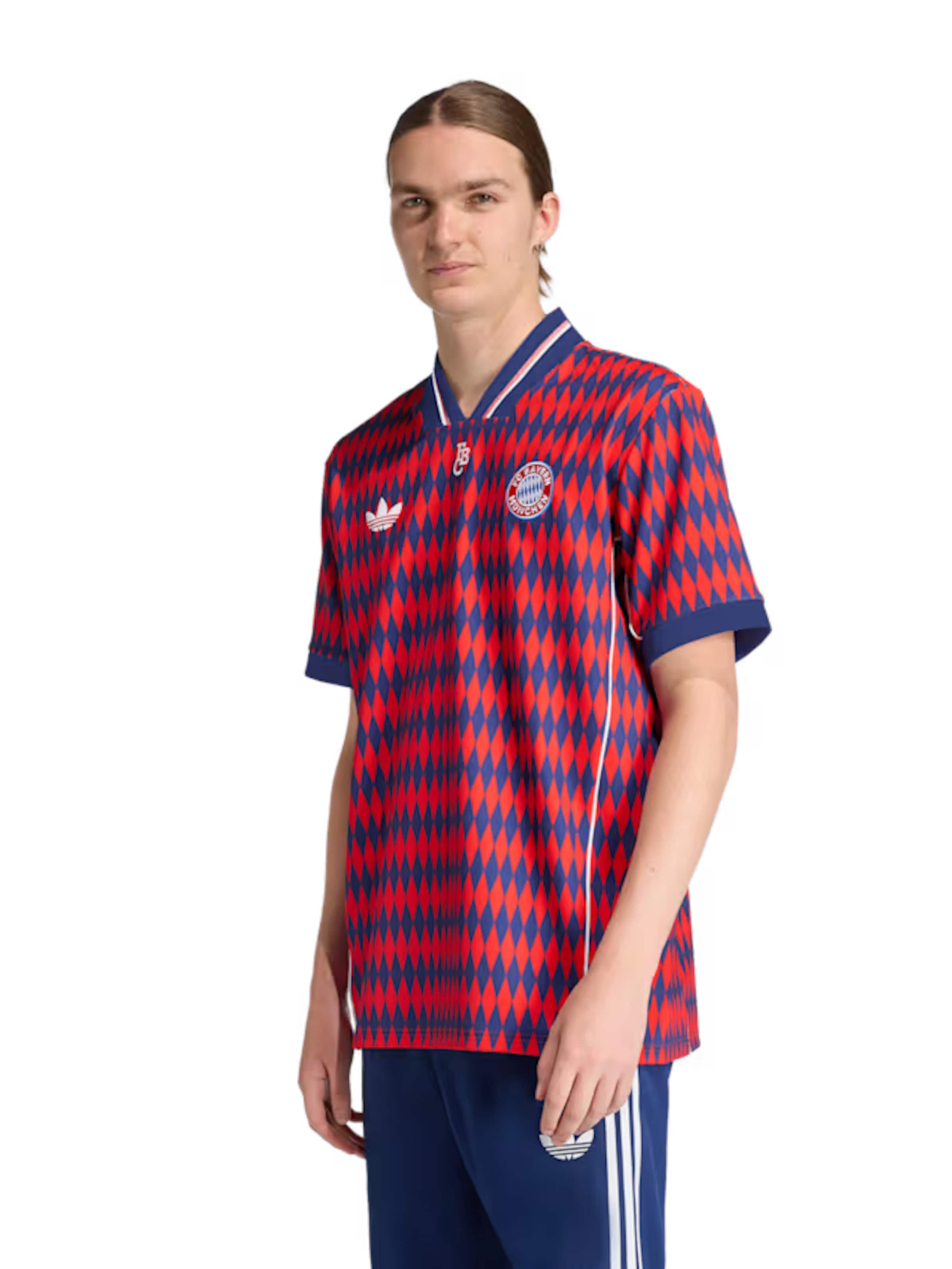 raudona ADIDAS ORIGINALS Triko 'FC Bayern München': priekis