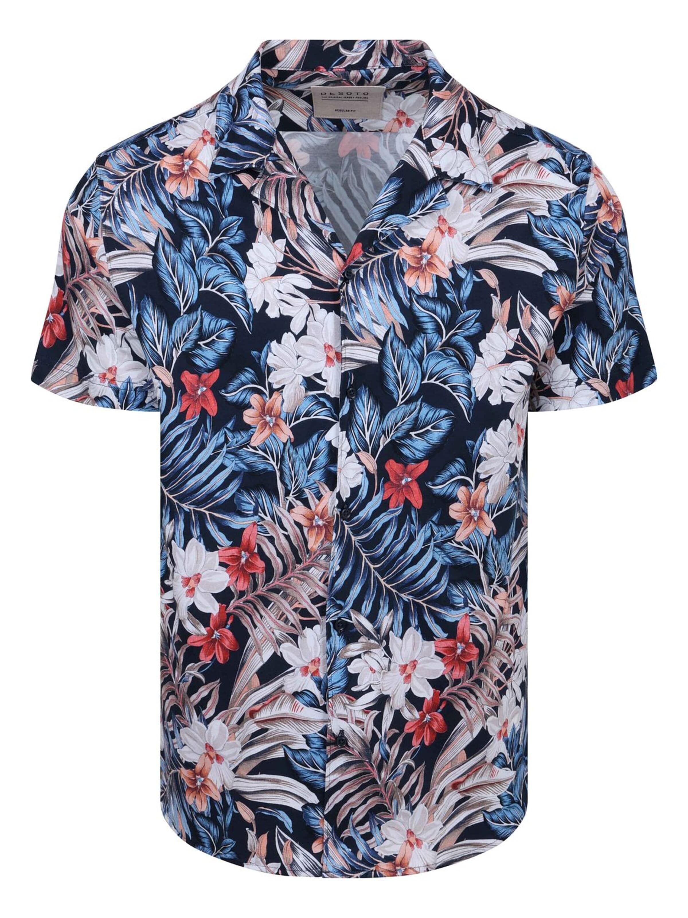 DESOTO Slim Fit Hemd‌‌‌ in Blau: Vorderseite