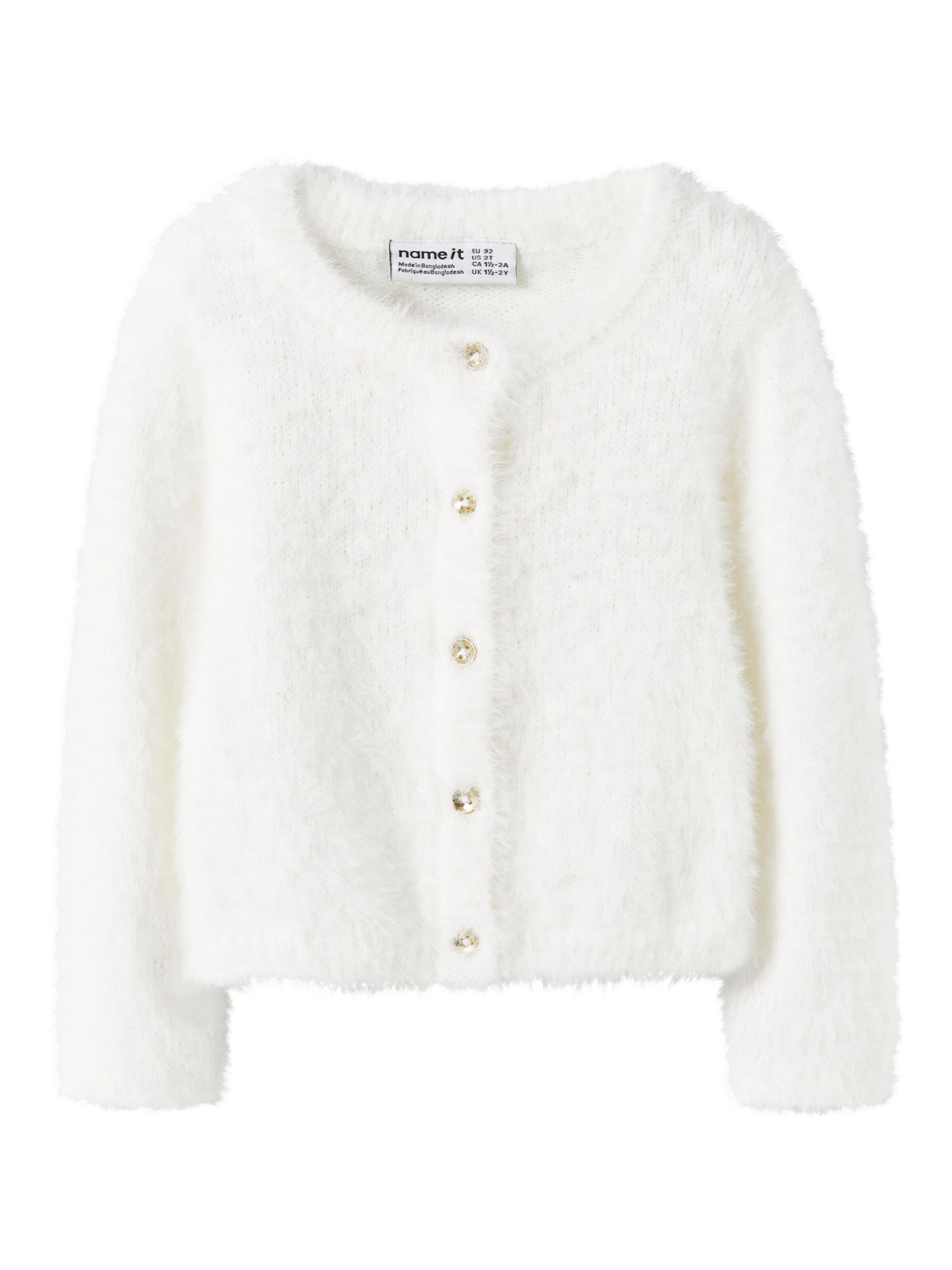 NAME IT Gebreid vest in de kleur Wit, Productweergave