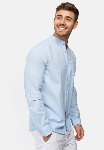 INDICODE JEANS Regular fit Button Up Shirt 'INRaffi' in Blue