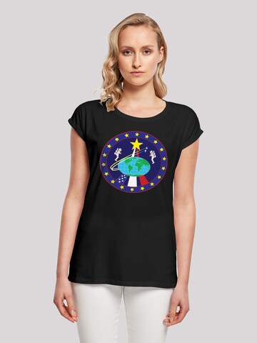 T-shirt 'NASA Classic Globe Astronauts' F4NT4STIC en noir : devant
