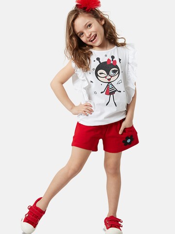 Denokids Trainingspak 'Bug Love' in Rood: voorkant