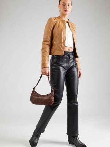 VERO MODA Between-Season Jacket 'LOVE LOVE' in Brown