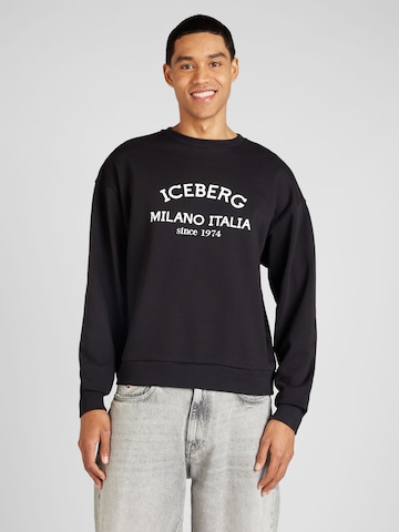 ICEBERG Sweatshirt in Black: front