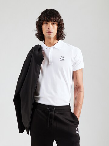 Karl Lagerfeld Poloshirt in Weiß: Vorderseite