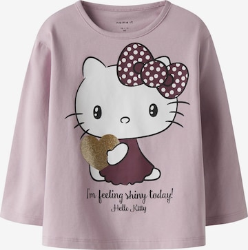 NAME IT Shirt 'Hello Kitty' in Purple: front