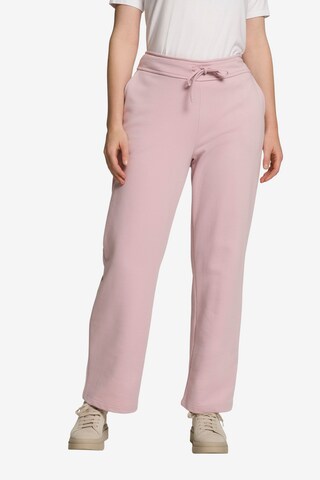 Ulla Popken Regular Pants in Pink: front