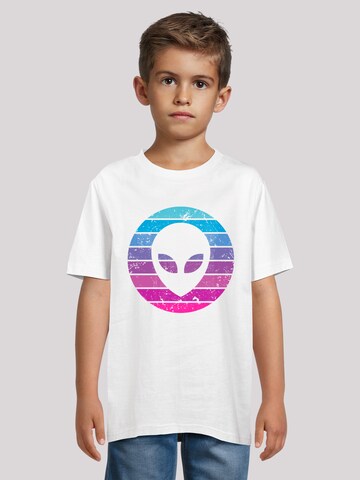 F4NT4STIC Shirt 'Alien Kopf' in White: front