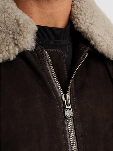 Giacca di mezza stagione 'Greenville Fur leather jacket' di PME Legend in marrone