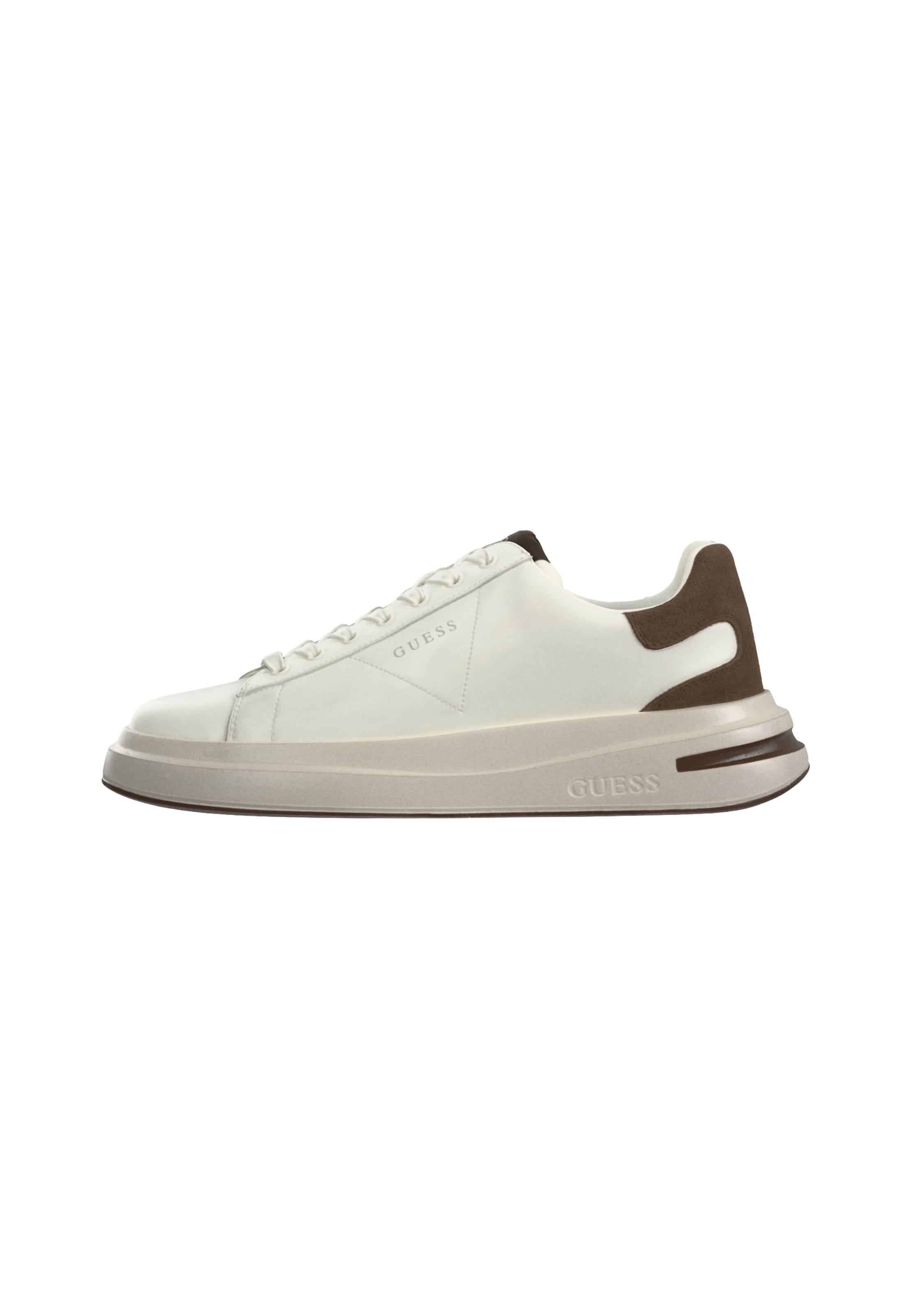 Sneaker low 'ELBA' de la GUESS pe alb: față