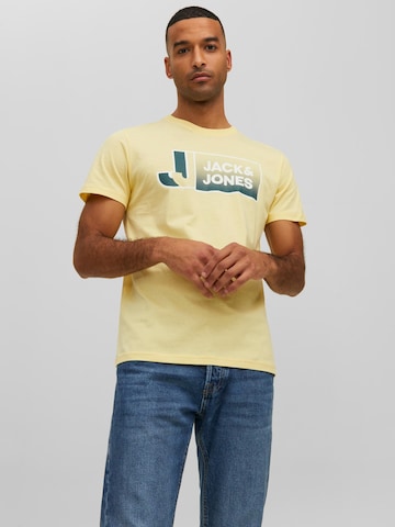 JACK & JONES Skjorte 'LOGAN' i gul: forside