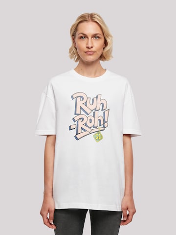 F4NT4STIC Shirt 'Ruh-Roh Dog Tag' in Wit: voorkant
