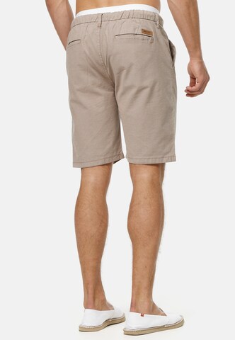 INDICODE JEANS Regular Trousers 'Oklahoma' in Beige