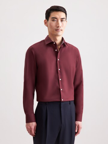 Coupe slim Chemise business 'Schwarze Rose' SEIDENSTICKER en rouge : devant