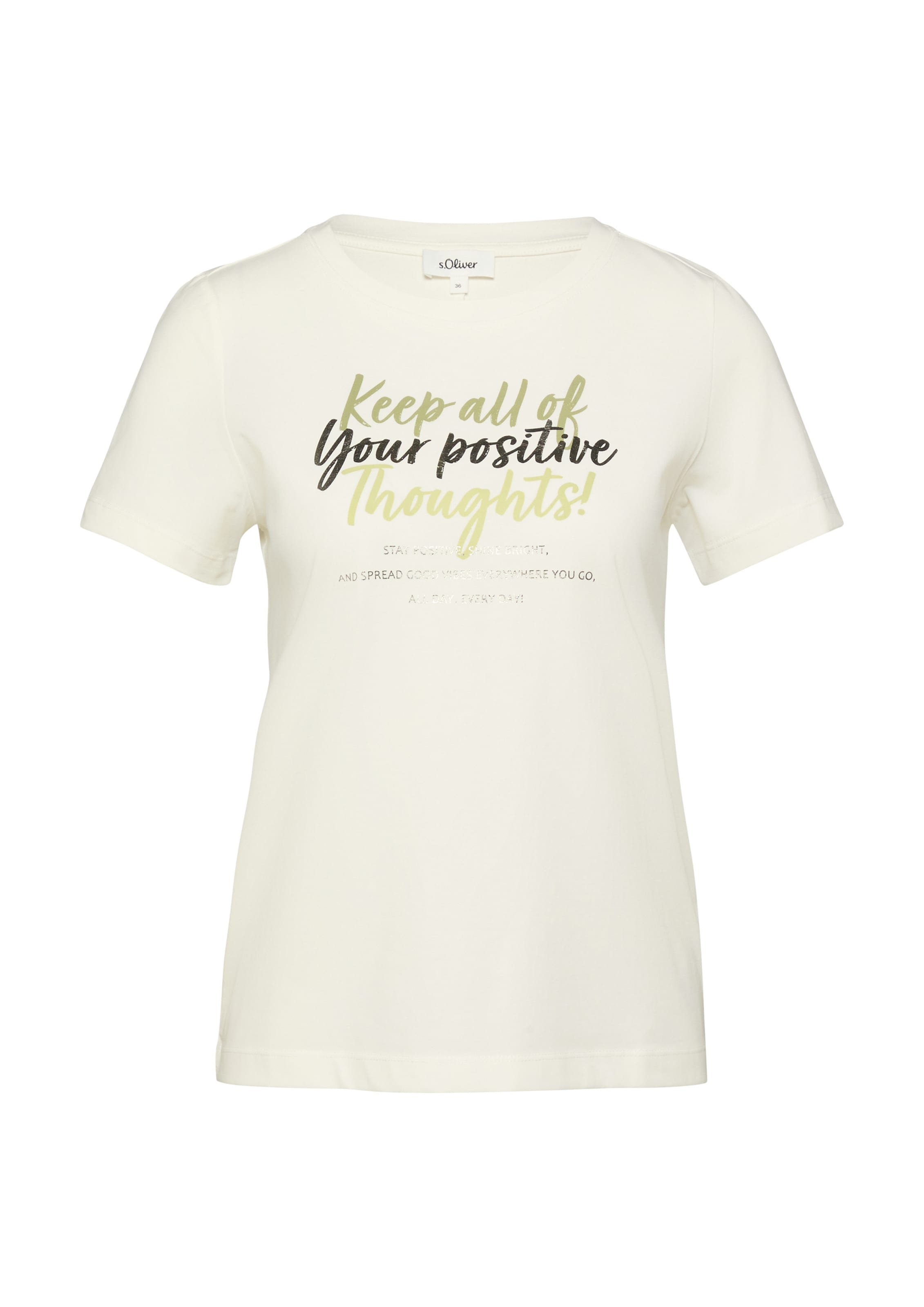 T-shirt s.Oliver en beige : devant