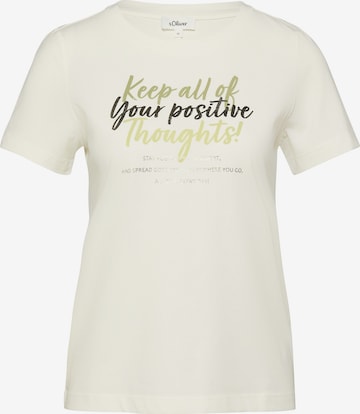 T-shirt s.Oliver en beige : devant