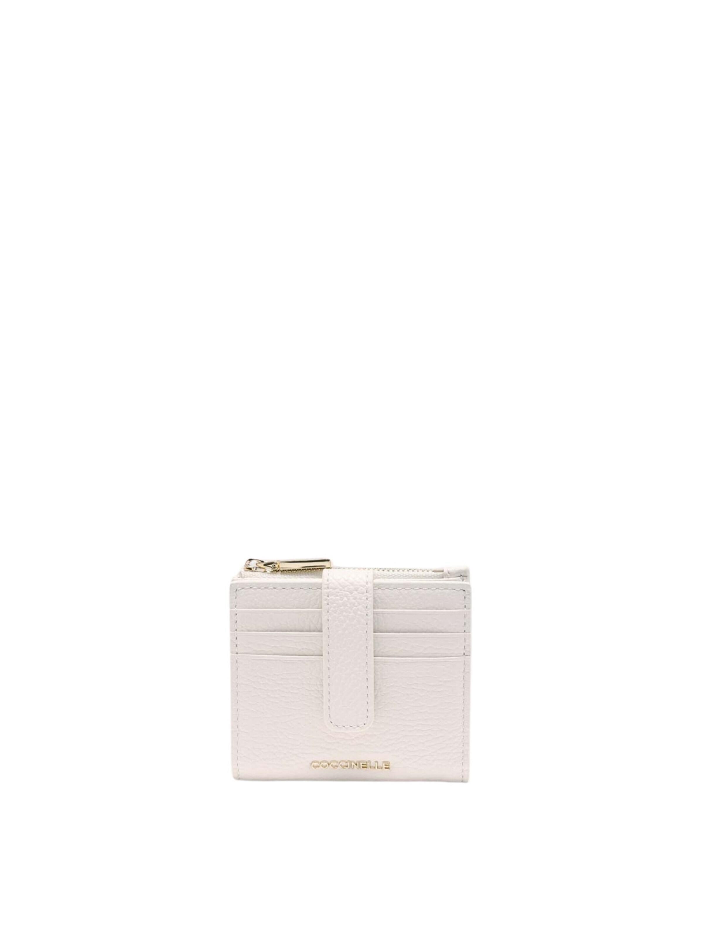 Coccinelle Portemonnee 'COCCINELLE METALLIC 2' in Wit: voorkant